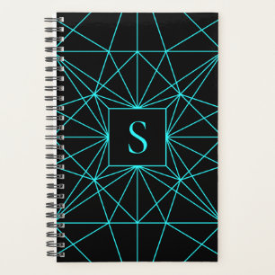Monogramme initial Design géométrique turquoise