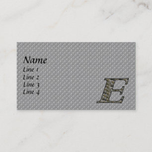 Monogramme Initial E Carte de visite Hydrangea