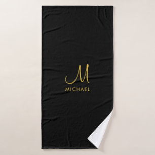 Monogramme initial manuscrit Modèle Black Gold