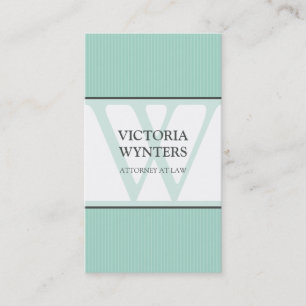 Monogramme initial moderne de CARTE DE VISITE