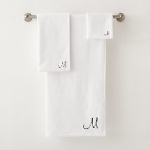 Monogramme initial tendance Typographie noir blanc