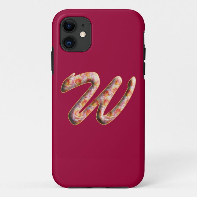 Monogramme initial W en Coque iphone (Dos)