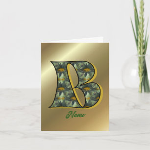 Monogramme initiale B Art personnalisé de margueri