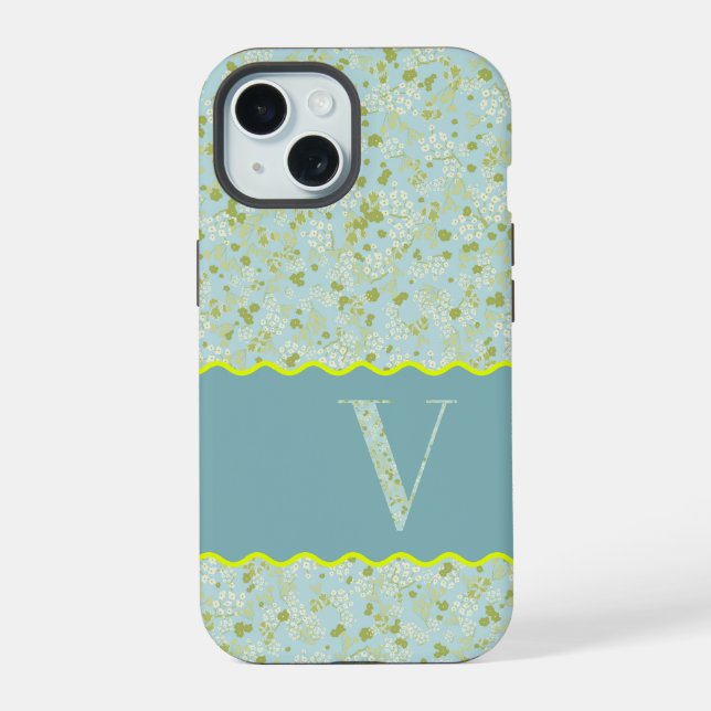 MONOGRAMME INITIALE V ACQUA PETITS FLEURS (Verso)