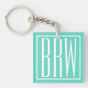 Monogramme Initiales 3 Modernes Gras Blanc Sur A