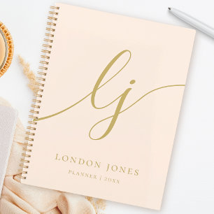 Monogramme Initiales Business Planner Blush Gold N
