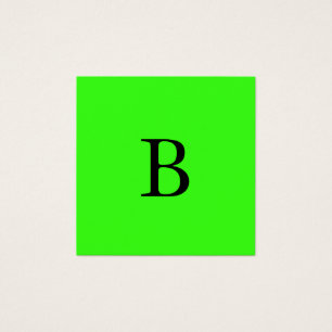 Monogramme Initiales Neon Vert brillant Cool coule