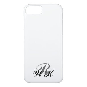 Monogramme iPhone 7 Coque en blanc