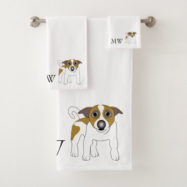 Monogramme Jack Russell Terrier Chien Conception (En situation)