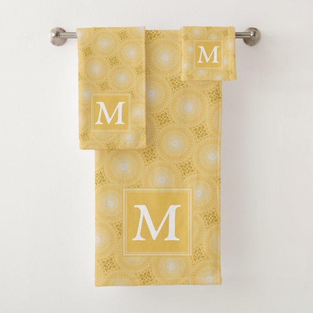 Monogramme jaune cercles motif (En situation)