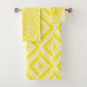 Monogramme Jaune Motif diamant à trois tons