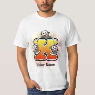 Monogramme K T-Shirt de singe de soie
