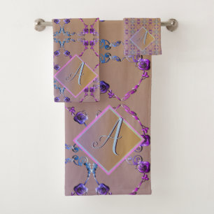 Monogramme Lavender Rose Coeur Blush