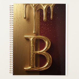 Monogramme Lettre B Or Avec Métal qui Dégouline