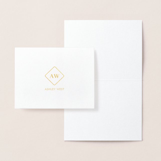 Monogramme / Logo d'affaires / Carte d'image Gold  (Affichage)
