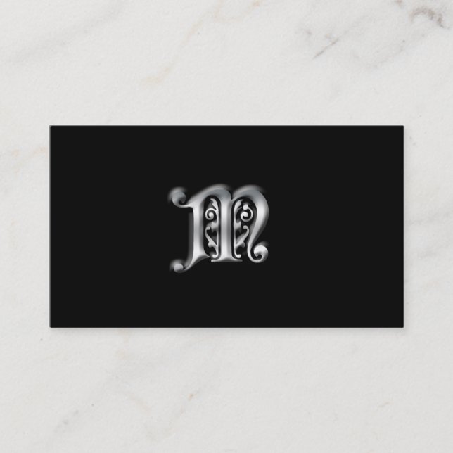 Monogramme M carte de visite (Devant)