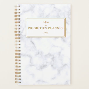 Monogramme Marbre Or Les priorités Planificateur