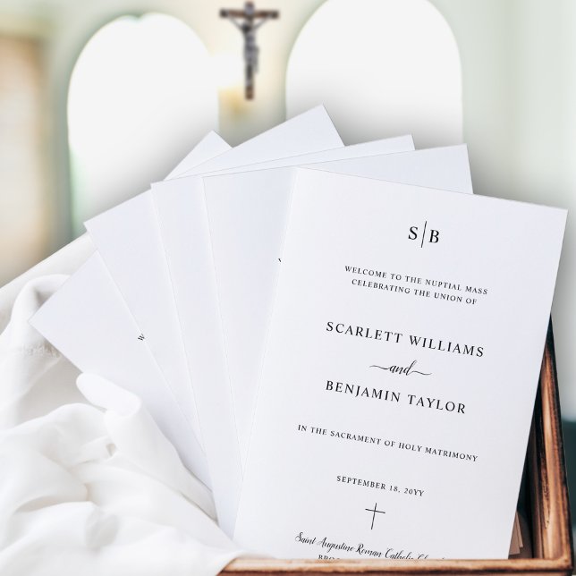 Monogramme Mariage catholique avec programme de ma (Créateur téléchargé)