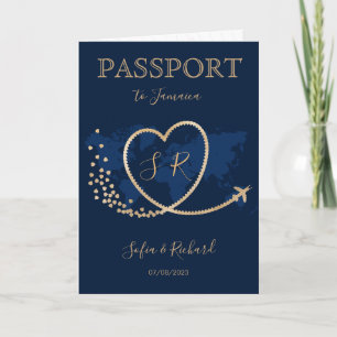 Monogramme Mariage Destination Passport Carte du m