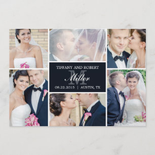 Monogramme Mariage Faire-part - Noir