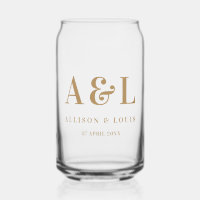 Monogramme mariage minimaliste or blanc