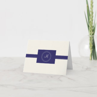 Monogramme Merci (marine)