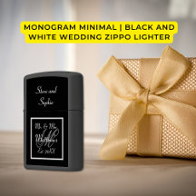 Monogramme minimal | Mariage noir et blanc
