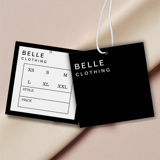 Monogramme minimal Moderne Business Hang tag (Créateur téléchargé)