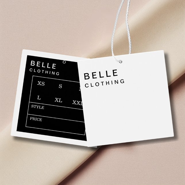 Monogramme minimal Moderne Business Hang tag (Créateur téléchargé)