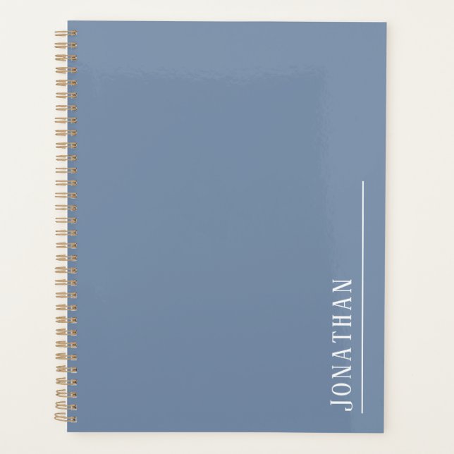 Monogramme minimaliste bleu (Devant)