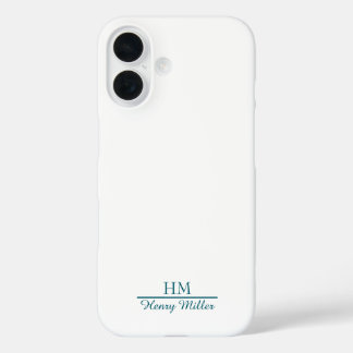 Monogramme minimaliste Nom personnalisé coque ipho