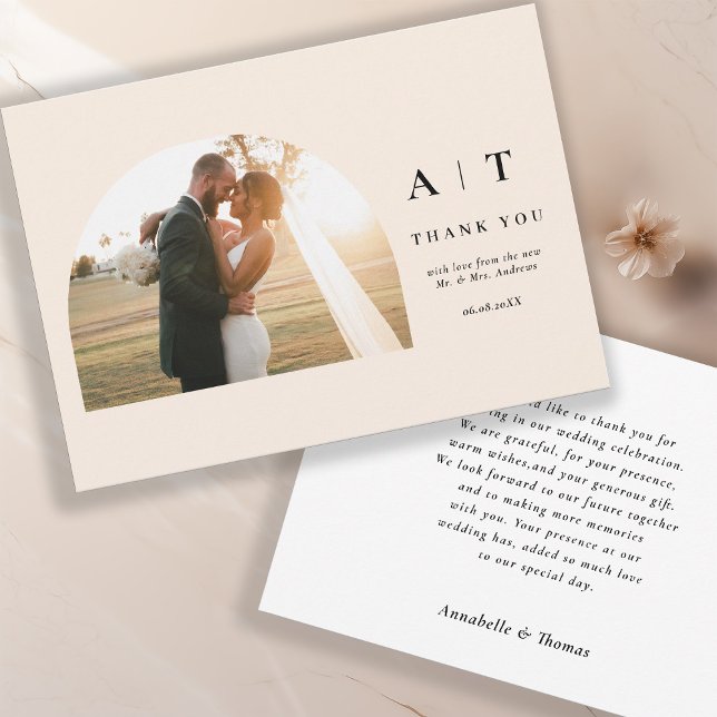 Monogramme Moderne 3 Photo Merci    (Créateur téléchargé)