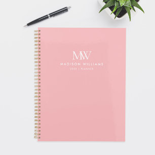 Monogramme Moderne Élégant Simple Rose