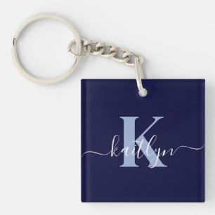 Monogramme Moderne en Écriture Manuscrite Bleu Nui