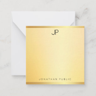 Monogramme moderne Faux Or Élégant Modèle Simple