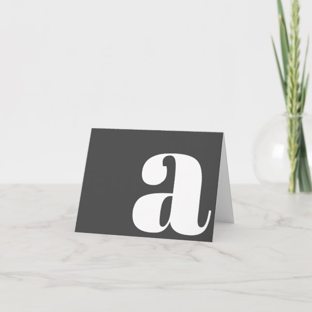 Monogramme Moderne Lettre Initiale Classique Noir  (Devant)