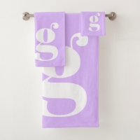 Monogramme Moderne Lettre Initiale Pastel Lavande