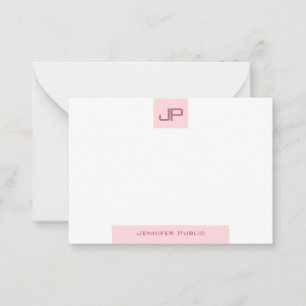 Monogramme moderne Modèle simple Élégant rose pâle