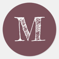 Monogramme moderne Monogramme initial Étiquette Bo