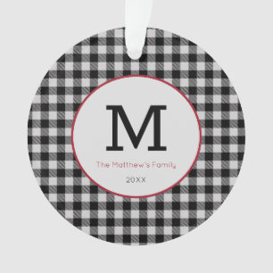 Monogramme moderne noir blanc noir blanc de Buffal