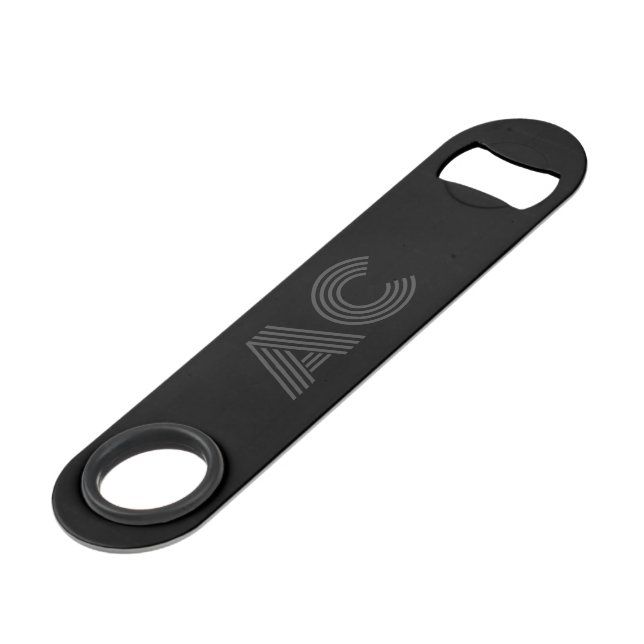 Monogramme moderne noir et gris (Devant angulaire)