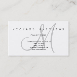 Monogramme Moderne Simple Consultant Carte de visi