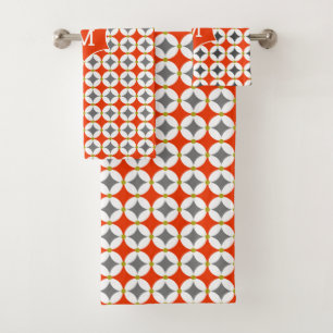 Monogramme Moderne tendance Géométrique Orange G