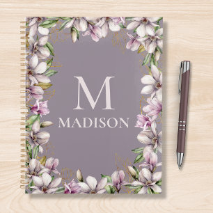 Monogramme Monogramme Magnolia Floral Personnalisé