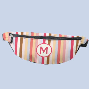 Monogramme Monogramme Moderne Pastel Candy Stripe