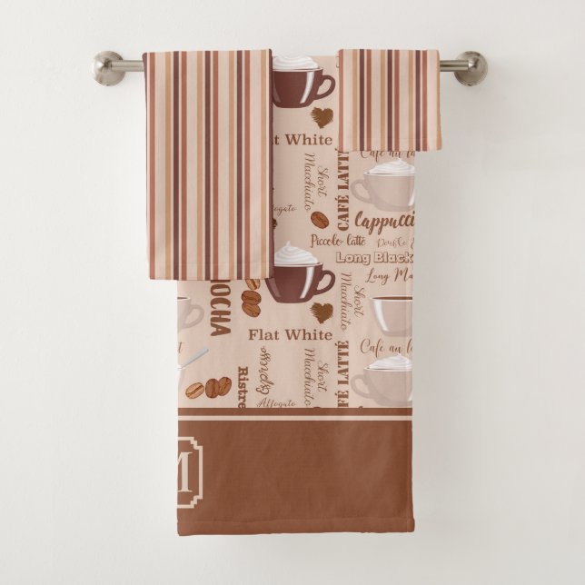 Monogramme Motif de bande d'images de café (En situation)