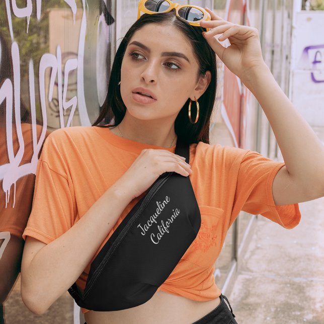 Monogramme noir blanc taille croisée Personnalisé (Créateur téléchargé)