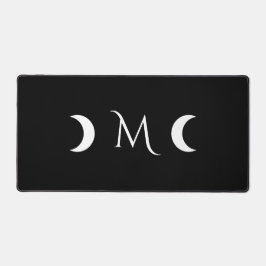Monogramme noir et blanc moderne des lunes de croi