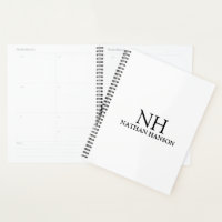 Monogramme noir et blanc simple Moderne