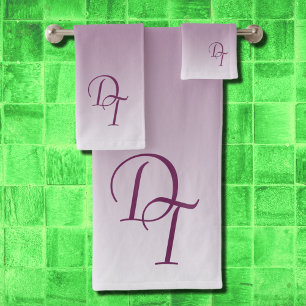 Monogramme - noir magenta ombre